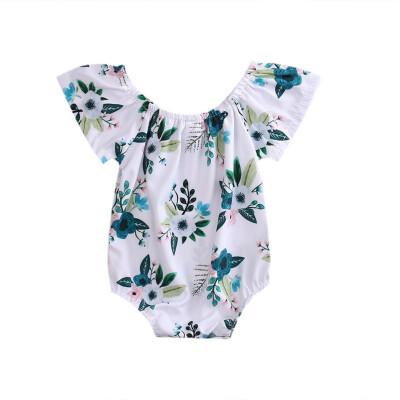 

Newborn Baby Girl Romper Floral Bodysuit Sunsuit Summer Clothes Outfits 0-24M