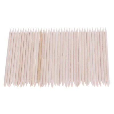 

100pcsBag Nail Art Cuticle Pusher Remover Wood Clean Nail Manicure Sticks