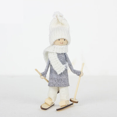 

FUNNYBUNNY Christmas Decorations Creative Christmas Pendant Ski Doll Doll Christmas Tree Pendant Mini Doll