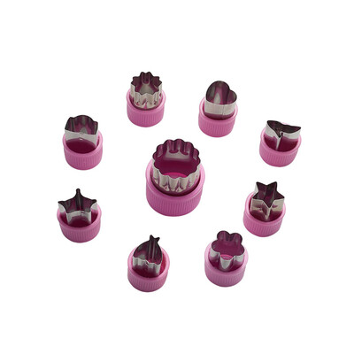 

9pcsset Fruit Shape Cutter Salad Carving Vegetable Mold Arrangements Smoothie Cake DIY Kitchen Cooking Tools
