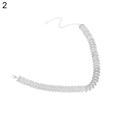 

Punk Alloy Leaf Design Choker Collar Chain Necklace Party Club Women Jewelry