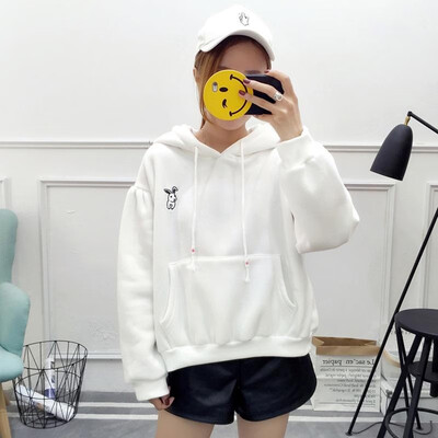 

New Fashion Women Hoodie Hoody Sweatshirts Drawstring Pockets Pullover Hooded Loose Tops BluePinkWhite