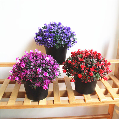 

Artificial Plastic Bonsai Flowerpot Fake Flowers Potted Plant Home Outdoor Decor