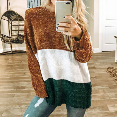 

〖Follure〗 Womens Casual Striped Long Sleeve Jumper O Neck Sweaters Blouse Tops