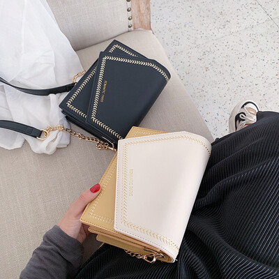 

Bag new wild fashion womens bag shoulder Messenger bag Korean version of the simple chain small square bag