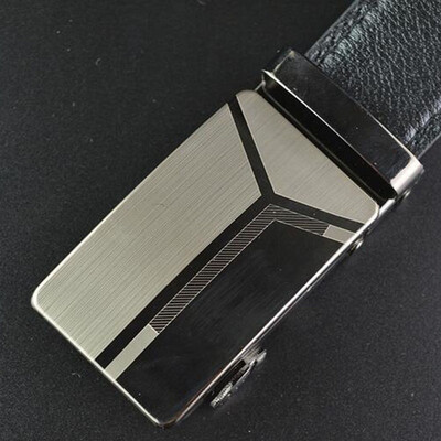 

Hot selling Men belt fashion black Imitation leather Alloy Automatic buckle belt business affairs Men casual decoration belt