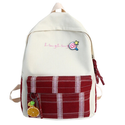 

Ancient sense girl bag ins backpack Korean version tide high school student Mori Department of canvas Japanese campus two-shoulder