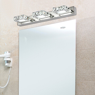 

Everflower Max 9W Stainless Steel And Crystal Modern Fashion Led Wall Sconces Mirror Front Light Model 5980