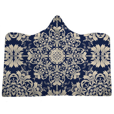 

Bohemian Hooded Blanket For Adults Mandala Dreamcatcher Sherpa Fleece Woman Throw Blanket Microfiber Soft Wearable Blankets