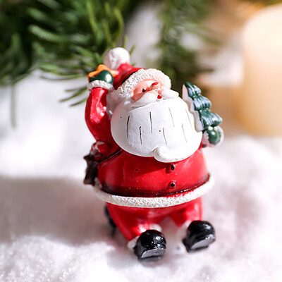 

Gobestart Christmas Diy Ornament Santa Resin Doll Desktop Decoration Christmas Gift Decor