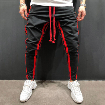 

Gobestart Fashion Mens Casual Solid Loose Patchwork Sweatpant Trousers Jogger Pant