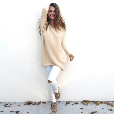 

〖Follure〗Womens Sexy Casual Long Sleeve Jumper Sweaters Coat Blouse BUL