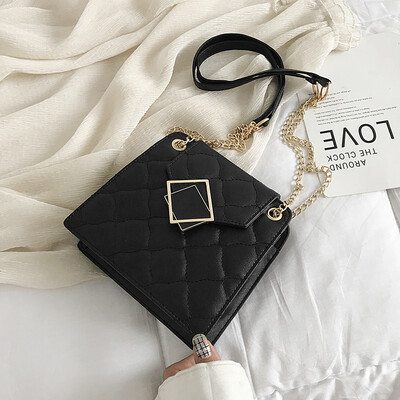 

Chic casual temperament Sen wild Messenger bag 2019 new Korean fashion simple rhombic chain shoulder bag