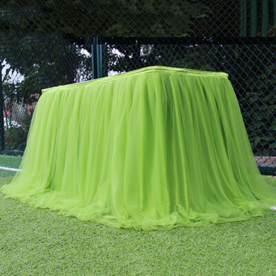 

Multi colors table skirt Tutu tulle fabric for wedding party Table decoration textile for home tablecloths accessories