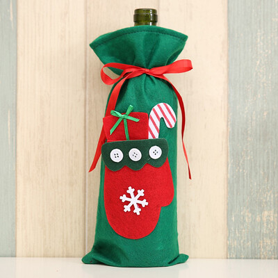 

Siaonvr Red Wine Bottle Cover Bags Decoration Home Party Santa Claus Christmas