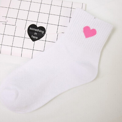 

Women Fashion Pure Cotton Socks Hearts Patterns Soft&Comfortable Accessories