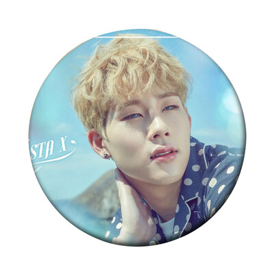 

Kpop Monsta Real Photo Same Heel Tin Plate Badge Brooch Cute Cartoon Brooch Bag Pendant Boys Girls Accessories Hot Gift for Fans