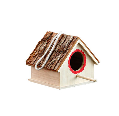 

Wooden bird nest Stylish bird house Hung bird house Home bird house