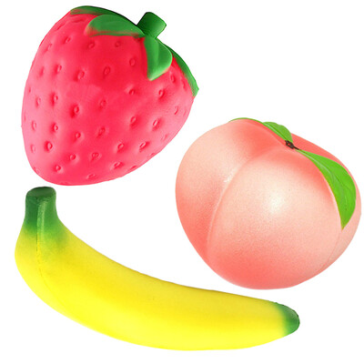 

Gotoamei Slow Rebound Simulation Fruit Oversized Strawberry Banana Decompression Toy