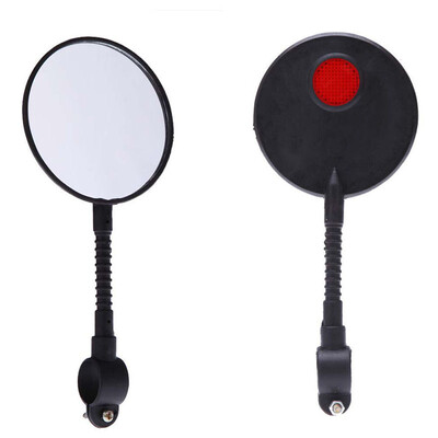 

2Pcs Bike Bicycle Back View Mirror Black Handlebar Flexible Rearview Rear Kit
