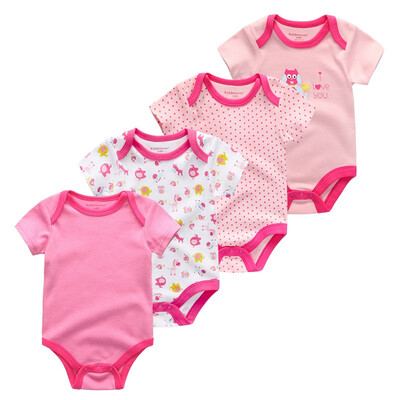 

4PcsLot Unisex For Babies Bodysuits Baby Boys Clothes 0-12M Newborn Rompers Babywear Roupas de bebe Sleepwear Baby Girls Clothes