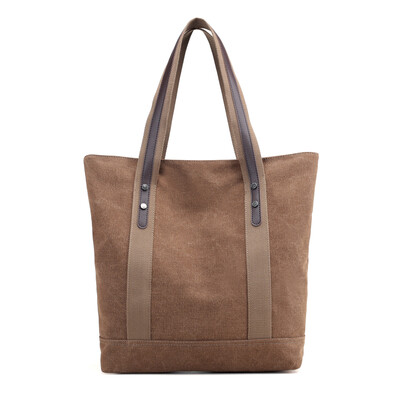 

Simple canvas bag shopping bag type shoulder bag rivet tote bag leisure handbag bulk bag