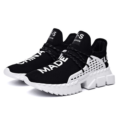 

Flying woven mesh mens breathable sports shoes Trend casual shoes running shoes