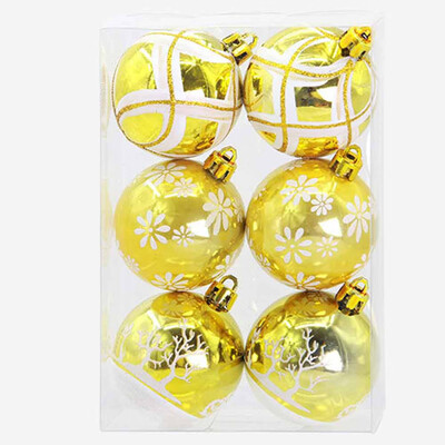 

Gobestart Christmas 6 Balls Wreath Door Wall Ornament Garland Decoration