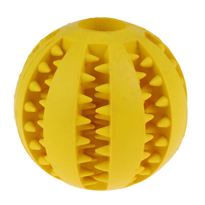 

Pet Dog Puppy Cat Rubber Ball Chew Treat Cleaning Training Teething