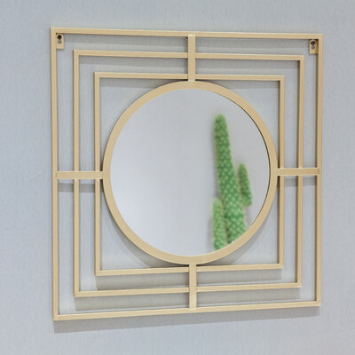 

YUEHONG Fashion wrought iron mirror home mirror sleek minimalist luxury 15403