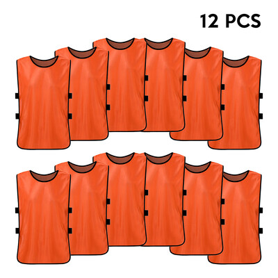 

12 PCS Kids Soccer Pinnies Quick Drying Football Jerseys Youth Sports Scrimmage Practice Sports Vest Team Training Bibs