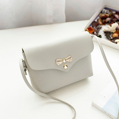 

Tailored Women Fashion Solid Cover Bow Crossbody Bag Shoulder Bag Phone Coin Bag Black