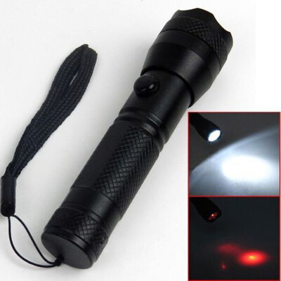 

2in1 Portable 7LED Red Laser Flashlight Torch Dual Purpose Light Alloy Lamp