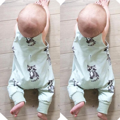 

Newborn Infant Baby Boy Girls Raccoon Romper Bodysuit Jumpsuit Outfits Clothes w