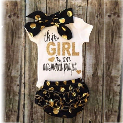 

Newborn Infant Baby Girls Tops Romper Ruffle Shorts Clothes Outfits Set 0-12M
