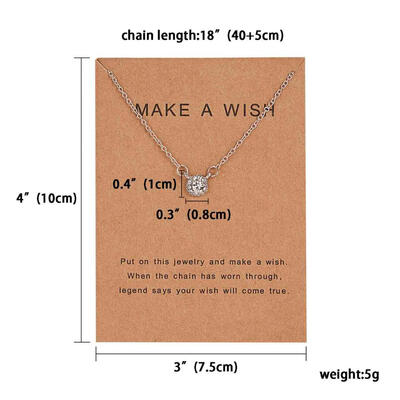 

Fashion Star Paper Card With Bow Pendant Women Minimalist Clavicle Chain Necklace Statement Valentines Day Gift Card