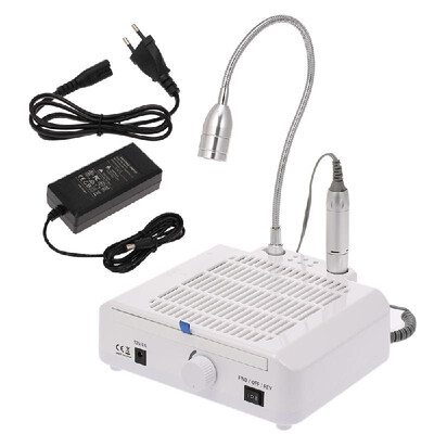 

3-in-1 Multifunctional Salon Nail Art Machine 25000rpm Nail Dril Nail Dust Collector LED Desk Lamp with Nail Drill Bits Accessorie