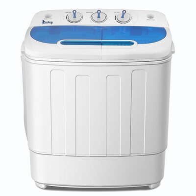 

Mini Portable Washing Machine & Spin Wash 134 LbsW 79LBSS 55LBS Capacity Compact Laundry WasherWhite & Blue