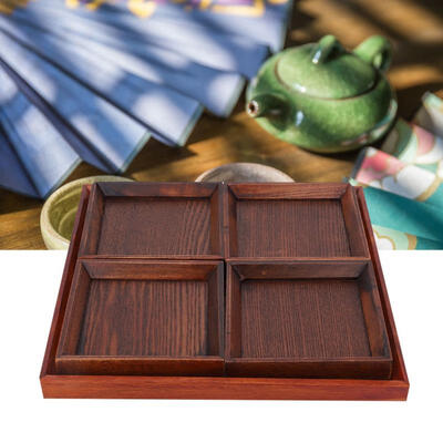 

Greensen 5pcs Wooden Serving Tray Food Bread Snack Dish Plate for Hotel Restaurant