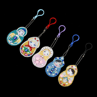 

Diamond Painting Keychain Pendant Special Shaped Beauty Dolls for DIY Art Craft