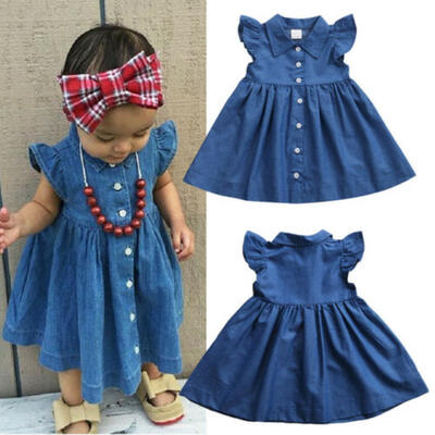 

Adorable Toddler Baby Kids Girl Princess Summer Sundress Party Dress Clothes