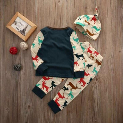 

US Newborn Baby Boy Girl Tops Romper Bodysuit Jumpsuit Pants Outfits Clothes Set