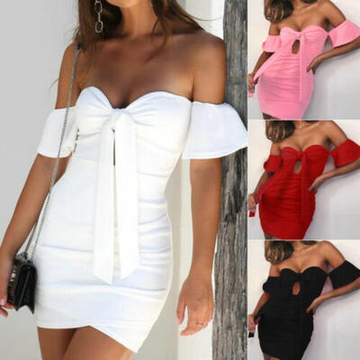 

Women Fashion Summer Short Mini Dress Casual Short Sleeve Evening Party Cocktail
