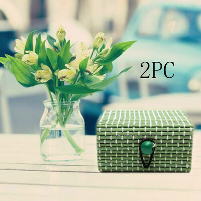 

Toponeto 2PC Ring Necklace Earrings Bamboo Wooden Case Jewelry Storage Boxes Holder Posh