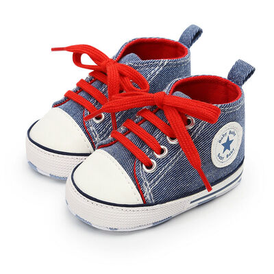 

Boy Girl Baby Shoes Infant Toddler Soft Sole Athletic Sport Canvas Booties 0-18M