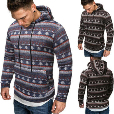 

Mens Winter Hoodies Slim Fit Hooded Sweatshirt Outwear Sweater Warm Coat Jacket