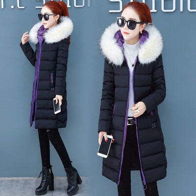 

Winter down jacket thin jacket slim coat womens long section 90272