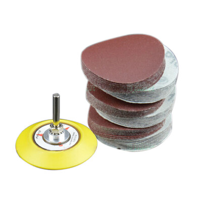 

3Hook & Loop Sanding Pad 14Inch Shank 60Pcs Flocking Sand Paper Pack Supply