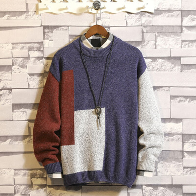 

Toponeto Mens Autumn Winter Casual Long Sleeve Solid Color Vintage Ethnic Sweaters Tops