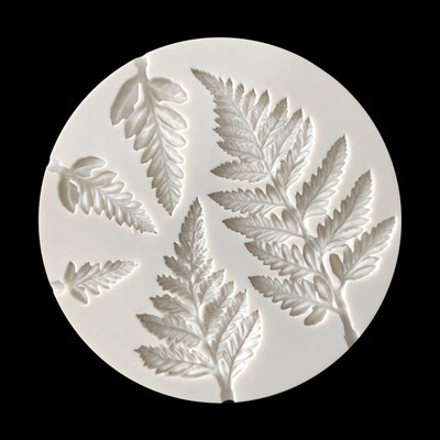 

1Pcs Round Fern Leaf Silicone Mold Diy Fondant Cake Decorating Mould Leaf Shape Cake Baking Tool